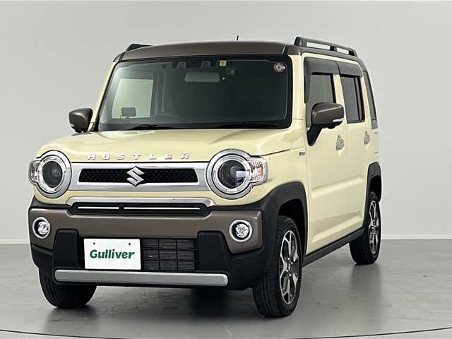 スズキ ハスラー Jスタイル Ⅱ ターボ 福島県 2023(令5)年 1.1万km シフォンアイボリーメタリック/ウッディブラウン2トーンルーフ /禁煙車　//純正９型ナビ　//全周囲カメラ　//ＥＴＣ　//フルセグ　//ドラレコ　//衝突軽減装置　//レーダークルーズ　//スマートキー　//前席シートヒーター　//パドルシフト　//オートライト　//オートエアコン　//クリアランスソナー