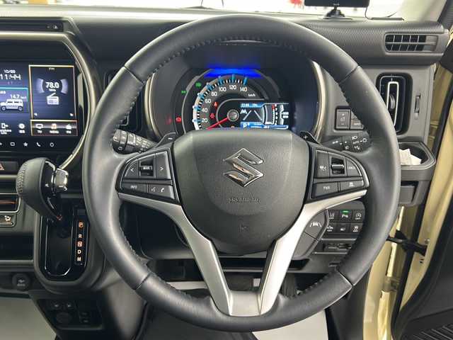 スズキ ハスラー Jスタイル Ⅱ ターボ 福島県 2023(令5)年 1.1万km シフォンアイボリーメタリック/ウッディブラウン2トーンルーフ /禁煙車　//純正９型ナビ　//全周囲カメラ　//ＥＴＣ　//フルセグ　//ドラレコ　//衝突軽減装置　//レーダークルーズ　//スマートキー　//前席シートヒーター　//パドルシフト　//オートライト　//オートエアコン　//クリアランスソナー