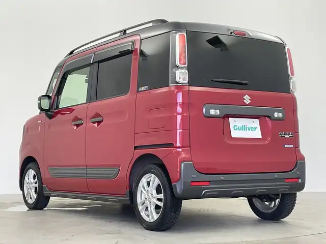 スズキ スペーシア ギア HYBRID XZ 鹿児島県 2019(令1)年 2.6万km フェニックスレッドパール/ガンメタリック2トーンルーフ 社外ナビ/（フルセグTV/CD/DVD/Bluetooth)/全方位カメラ/バックカメラ/デュアルブレーキサポート/両側パワースライドドア/サマータイヤホイール付き積み込み/シートヒーター/LEDヘッドライト/スマートキー/ETC/後席エアコン/ステアリングリモコン/オートエアコン/フォグランプ