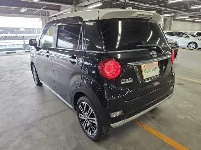 トヨタ ピクシスジョイ F Gターボ SAⅢ プライムコレ 宮崎県 2021(令3)年 5.7万km ブラックマイカメタリック 〇ワンオーナー/〇社外ナビ/〇フルセグTV/〇バックカメラ/〇ETC/〇スマートアシスト３/〇衝突回避支援ブレーキ機能（対車両・歩行者）/〇衝突警報機能/〇車線逸脱警報機能/〇LEDヘッドランプ/〇オートライト/〇オートエアコン/〇シルバー加飾付き革巻きステアリングホイール/〇ステアリングスイッチ/〇ブラック合皮シート/〇前席シートヒーター/〇純正15インチアルミ/〇キーフリーシステム/プッシュボタンスタート/〇禁煙車