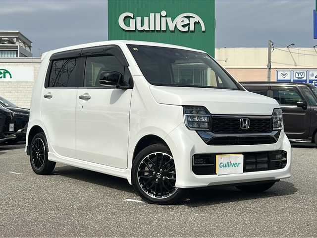 ホンダ Ｎ ＷＧＮ カスタム Lターボ 石川県 2023(令5)年 2.8万km プラチナホワイトパール 純正ナビ/（フルセグTV/BT/FM/AM）/前後ドライブレコーダー/ETC/プッシュスタート/スマートキー/クルーズコントロール/バックカメラ/コーナーセンサー/アイドリングストップ/LEDヘッドライト/AUTOライト/パドルシフト/革巻きステアリング/ステアリングスイッチ/レザーシート/シートヒーター/衝突軽減システム/横滑り防止