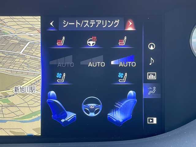 レクサス ＬＳ 500h Iパッケージ 道北・旭川 2017(平29)年 3.2万km マンガンラスター ・禁煙車/・4WD/・純正ナビ/　CD/DVD/BT/SD/TV/USB/・サンルーフ/・電動リアゲート/・全方位カメラ/・パワートランク/・デジタルインナーミラー/・セーフティシステムプラスA/　PCS/　LDA/　FCTA/・前席パワーシート/・前席シートヒーター/エアシート/・パドルシフト/・ミラーヒーター/・オートLED/・オートマチックハイビーム/・HUD/・革巻きステアリング/・ステアリングリモコン/・アクセサリーコンセント1500W/・保証書/・純正フロアマット/・ドアバイザー