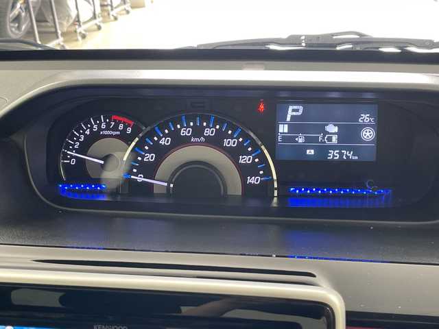 スズキ ワゴンＲ スティングレー HYBRID X 道央・札幌 2017(平29)年 5.7万km ムーンライトバイオレットPM ・４WD/ハイブリット/・デュアルカメラブレーキサポートな/・衝突被害軽減ブレーキ/誤発進抑制機能/・後退時ブレーキサポート/・ケンウッド8インチナビ/・Bluetooth/フルセグ/・全方位カメラ/バックカメラ/・シートヒーター/・ダウンサス/・LEDライト/オートハイビーム/・HUD