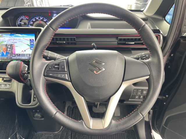 スズキ ワゴンＲ スティングレー HYBRID X 道央・札幌 2017(平29)年 5.7万km ムーンライトバイオレットPM ・４WD/ハイブリット/・デュアルカメラブレーキサポートな/・衝突被害軽減ブレーキ/誤発進抑制機能/・後退時ブレーキサポート/・ケンウッド8インチナビ/・Bluetooth/フルセグ/・全方位カメラ/バックカメラ/・シートヒーター/・ダウンサス/・LEDライト/オートハイビーム/・HUD