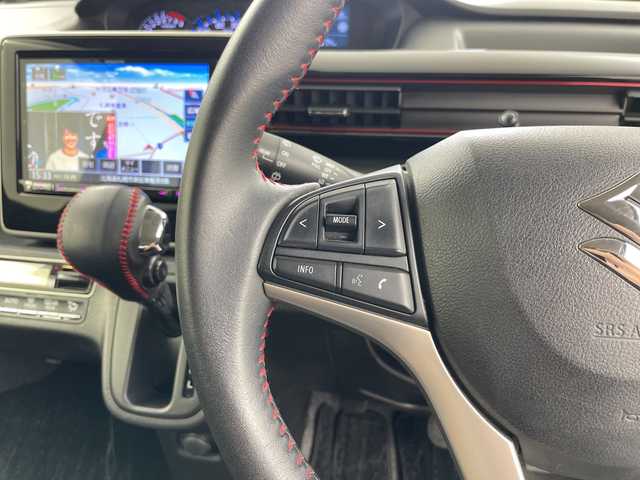 スズキ ワゴンＲ スティングレー HYBRID X 道央・札幌 2017(平29)年 5.7万km ムーンライトバイオレットPM ・４WD/ハイブリット/・デュアルカメラブレーキサポートな/・衝突被害軽減ブレーキ/誤発進抑制機能/・後退時ブレーキサポート/・ケンウッド8インチナビ/・Bluetooth/フルセグ/・全方位カメラ/バックカメラ/・シートヒーター/・ダウンサス/・LEDライト/オートハイビーム/・HUD
