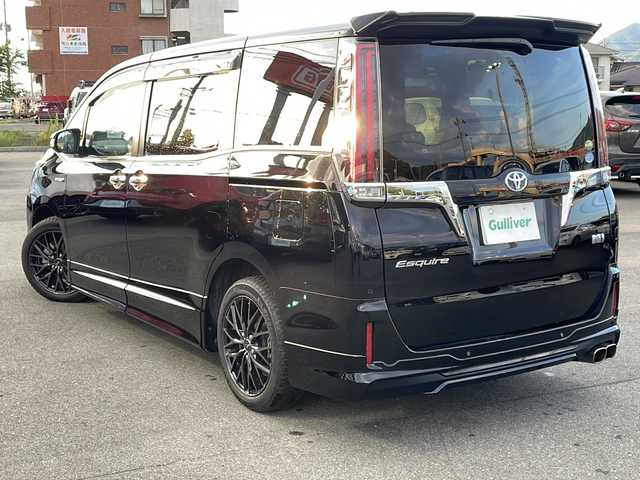 トヨタ エスクァイア ハイブリッド Gi プレミアムパッケージ 山口県 2020(令2)年 7.5万km ブラック Toyota Safety Sense C/(衝突回避支援/レーンディパーチャーアラート/オートマチックハイビーム)/フロントエアロ（TRD　SPORTIRO）/社外１１インチメモリナビ(アルパイン　EX11Z-EQ)/（AM/FM/CD/DVD/BT/フルセグ）/バックカメラ/両側電動スライドドア/クルーズコントロール/LEDオートライト/ハーフレザーシート/シートヒーター/１７インチアルミホイール/ドライブレコーダー　（AG421-DRC）/スマートキー/ビルトインETC