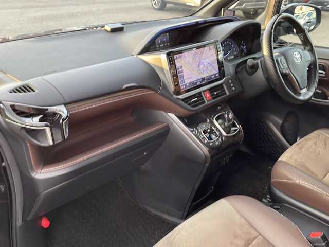 トヨタ エスクァイア ハイブリッド Gi プレミアムパッケージ 山口県 2020(令2)年 7.5万km ブラック Toyota Safety Sense C/(衝突回避支援/レーンディパーチャーアラート/オートマチックハイビーム)/フロントエアロ（TRD　SPORTIRO）/社外１１インチメモリナビ(アルパイン　EX11Z-EQ)/（AM/FM/CD/DVD/BT/フルセグ）/バックカメラ/両側電動スライドドア/クルーズコントロール/LEDオートライト/ハーフレザーシート/シートヒーター/１７インチアルミホイール/ドライブレコーダー　（AG421-DRC）/スマートキー/ビルトインETC