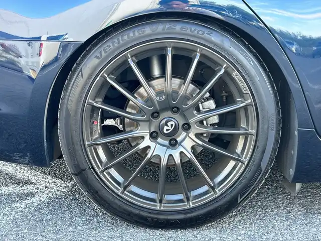 日産 フーガ ハイブリッド VIP 千葉県 2015(平27)年 8万km ダークブルー レザーシート　ナビ　全方位カメラ　ＣＤ　ＴＶ　ＥＴＣ　追従クルコン　後方検知　電動シート　エアーシート　シートヒーター　電動トランク　２０ＡＷ　純正ＡＷ車載 スマートキー インフィニティエンブレム