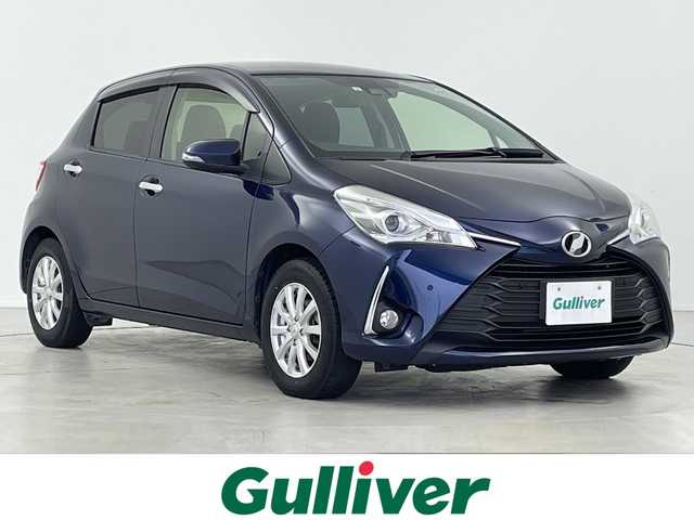 トヨタ ヴィッツ F セーフティーエディションⅢ 岐阜県 2019(令1)年 3.8万km ダークブルーマイカ 純正SDナビ（NSZT-W68T）/フルセグ/BT/DVD/バックカメラ/社外ETC/純正ドライブレコーダー/トヨタセーフティセンス/・プリクラッシュセーフティ/・レーンディパーチャーアラート/・オートマチックハイビーム/・クリアランスソナー/先行車発進/アイドリングストップ/純正フロアマット/サイドバイザー/社外14インチAW/LEDオートライト/フォグランプ