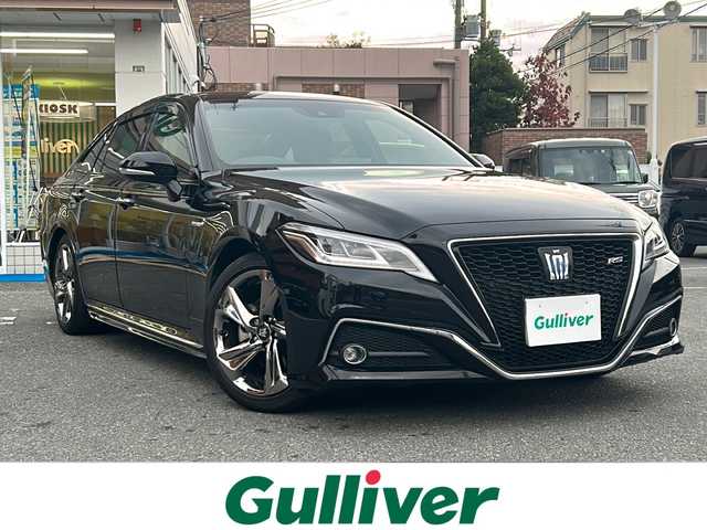 トヨタ クラウン ハイブリッド RS アドバンス 大阪府 2018(平30)年 4.9万km ブラック 純正ナビ（フルセグTV/Bluetooth/DVD）/バックカメラ/レーダークルーズコントロール/ヘッドアップディスプレイ/ブラインドスポットモニター/ETC2.0/前席パワーシート（運転席のみシートメモリー付）/ブレーキホールド機能/電動リヤサンシェード/オートライト/プッシュスタート/パドルシフト/純正18インチアルミホイール