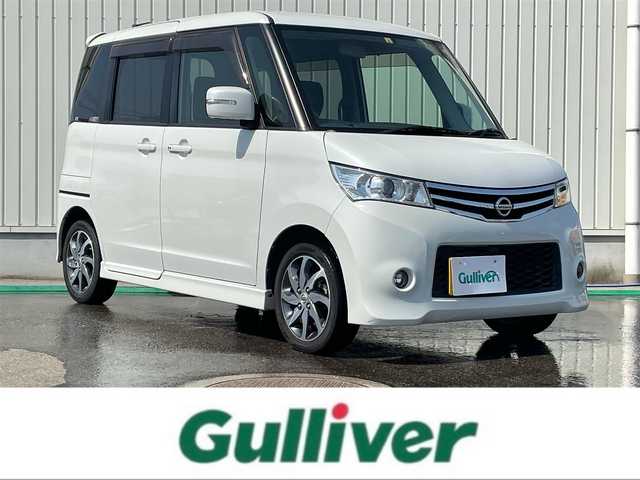 日産 ルークス ハイウェイスター ターボ 富山県 2012(平24)年 6.9万km スノーパールホワイト 純正ナビ(MC312D-A)/AM/FM/CD/DVD/Bluetooth/フルセグTV/バックカメラ/ターボ/ETC/両側パワースライドドア/スマートキー/純正14インチアルミホイール