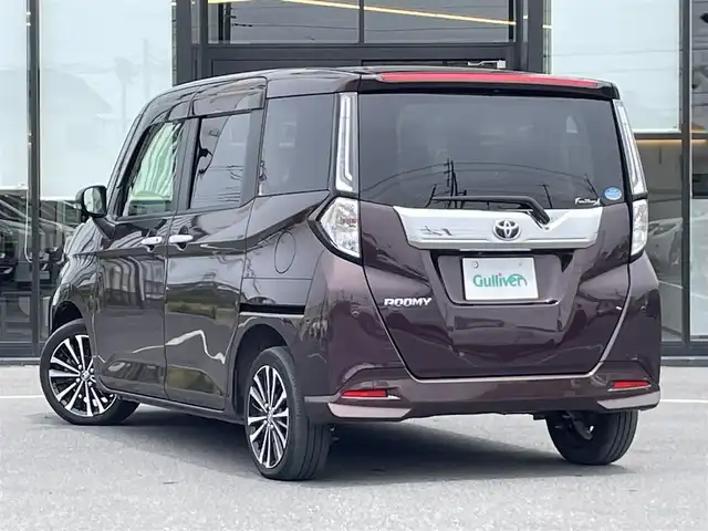 トヨタ ルーミー カスタムG－T 茨城県 2021(令3)年 3.7万km プラムブラウンパールクリスタルシャイン 純正ナビ/【AM・FM・CD・DVD・TV・SD・BT】/レーダークルコン/ETC/全方位カメラ/アイドリングストップ/両側パワスラ/ブレーキホールド/ステリモ/前後コーナーセンサー/オートライト/Fフォグ/LEDライト/純正アルミホイール/ドアバイザー/横滑り防止装置/レーンキープアシスト/衝突被害軽減システム