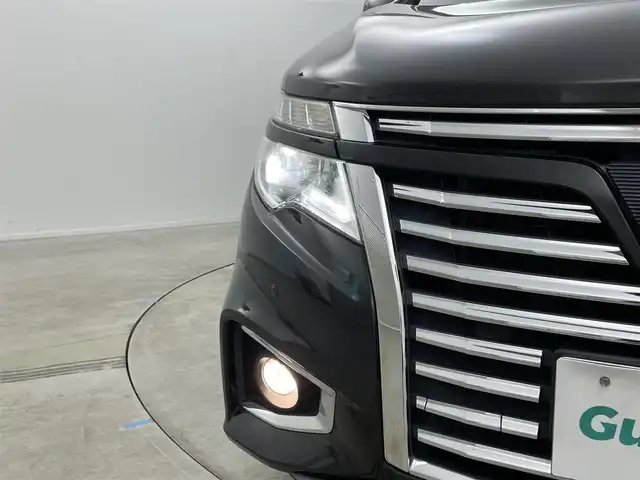 日産 エルグランド 250ハイウェイスターS 岡山県 2016(平28)年 5.8万km ファントムブラック 純正ナビ/（CD/DVD/TV/BT)/全方位カメラ/両側パワースライドドア/電動リアゲート/コーナーセンサー/LEDヘッドライト/オートライト/ハーフレザーシート/前後ドライブレコーダー/衝突軽減ブレーキ/スペアキー