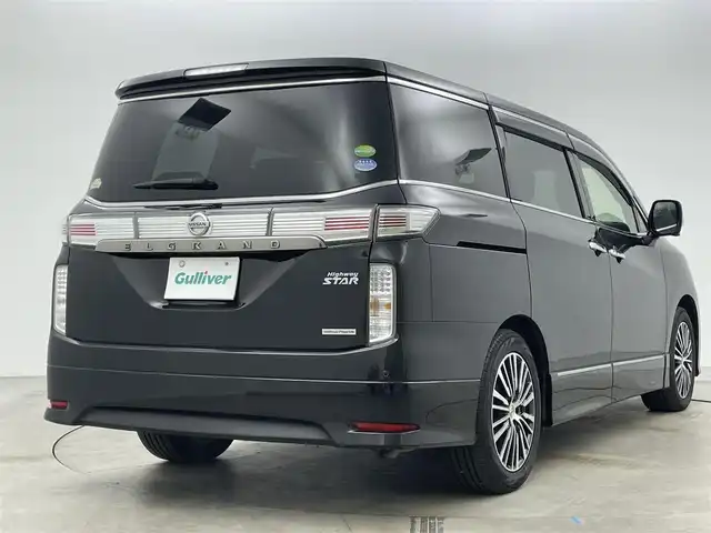 日産 エルグランド 250ハイウェイスターS 岡山県 2016(平28)年 5.8万km ファントムブラック 純正ナビ/（CD/DVD/TV/BT)/全方位カメラ/両側パワースライドドア/電動リアゲート/コーナーセンサー/LEDヘッドライト/オートライト/ハーフレザーシート/前後ドライブレコーダー/衝突軽減ブレーキ/スペアキー