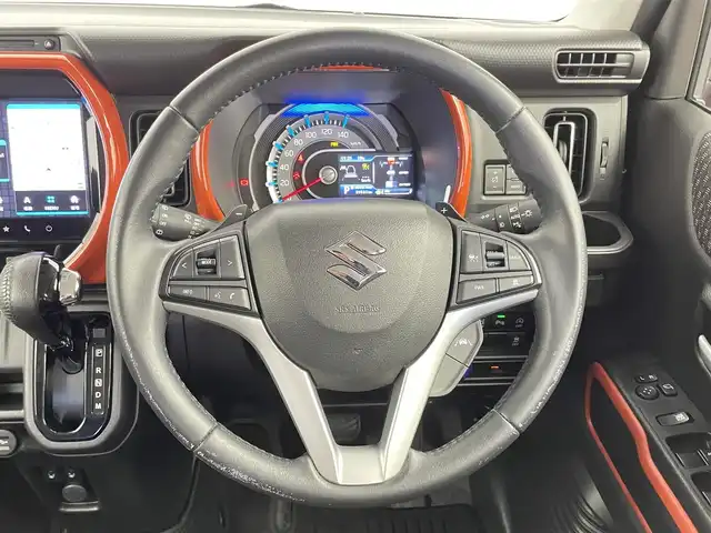 スズキ ハスラー HYBRID X ターボ 千葉県 2021(令3)年 4万km バーミリオンオレンジ/ガンメタリック2トーン 禁煙車/純正9インチナビ/・BT/ACP/AA/フルセグ/全方位カメラ/デュアルカメラブレーキサポート/車線逸脱警報/オートクルーズコントロール/前席シートヒーター/LEDヘッドライト/オートライト/オートハイビーム/フォグランプ/ビルトインETC/コーナーセンサー/スマートキー/スペアキー/アイドリングストップ