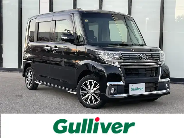 ダイハツ タント カスタム X トップED SA Ⅲ 大阪府 2017(平29)年 2万km ブラックマイカメタリック スマートアシスト/・衝突回避支援ブレーキ機能/・オートマチックハイビーム/純正ナビ/・Bluetooth/ワンセグTV/CD/DVD/ラジオ/主要装備/・バックカメラ/・アイドリングストップ/・・横滑り防止装置/・片側パワースライドドア/・ハーフレザーシート/・シートヒーター/・ベンチシート/・ステアリングスイッチ/・純正フロアマット/・純正AW/・LEDヘッドライト/・フォグランプ/・ETC