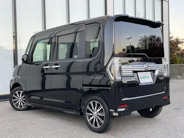 ダイハツ タント カスタム X トップED SA Ⅲ 大阪府 2017(平29)年 2万km ブラックマイカメタリック スマートアシスト/・衝突回避支援ブレーキ機能/・オートマチックハイビーム/純正ナビ/・Bluetooth/ワンセグTV/CD/DVD/ラジオ/主要装備/・バックカメラ/・アイドリングストップ/・・横滑り防止装置/・片側パワースライドドア/・ハーフレザーシート/・シートヒーター/・ベンチシート/・ステアリングスイッチ/・純正フロアマット/・純正AW/・LEDヘッドライト/・フォグランプ/・ETC