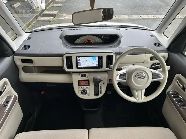 ダイハツ ムーヴ キャンバス X ホワイトアクセント リミテッド SAⅢ 静岡県 2020(令2)年 2.6万km ナチュラルベージュマイカM スマートアシストIII/純正７インチナビ/フルセグＴＶ/ＤＶＤ再/ＢＴオーディオ/全方位カメラ/ＥＴＣ/両側電動スライド/ドラレコ前のみ/ＡＡＣ/ＵＳＢ入力端子/オートライト/オートハイビーム/プッシュスタート/LEDヘッドライト
