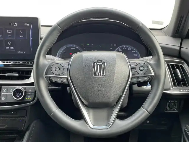 トヨタ クラウン ハイブリッド RS アドバンス 茨城県 2022(令4)年 6.5万km プレシャスブラックパール 後期型モデル/12インチメーカーナビ/デジタルインナーミラー/ヘッドアップディスプレイ/パノラミックビューカメラ/フルセグテレビ/BSM/トヨタセーフティセンス/ステアリングヒーター/レザーシート/シートヒーター/シートベンチレーション/レーダークルーズコントロール/LEDヘッドライト/ETC/プッシュスタート/パドルシフト