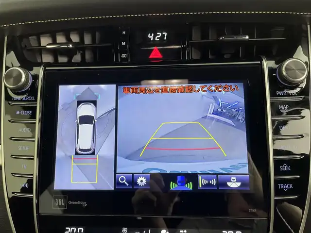 トヨタ ハリアー プログレス 道央・札幌 2018(平30)年 3.8万km ホワイトパールクリスタルシャイン ・４WD/・JBLサウンド/・純正9インチナビ/　CD/DVD/SD/BT/フルセグ/・パノラミックビューモニター/・ビルトインETC/・ドライブレコーダー/・プリクラッシュセーフティ/・レーダークルーズコントロール/・レーンキープアシスト/・クリアランスソナー/・オートハイビーム/・ハーフレザーシート/・D席パワーシート/・パワーバックドア/・LEDヘッドライト/・フォグライト/・オートライト/・プッシュスタート/・スマートキー/・純正フロアマット/・ドアバイザー
