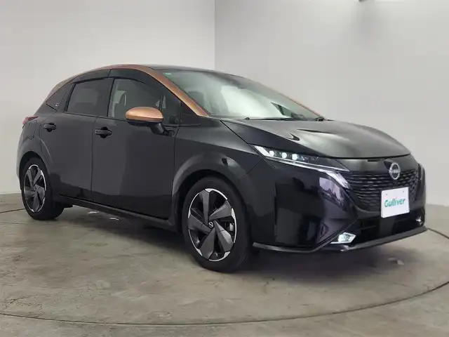 日産 オーラ G レザーエディション 愛知県 2024(令6)年 2.1万km ミッドナイトブラック/サンライズカッパー プロパイロット/純正9インチディスプレイオーディオナビ/BOSEプレミアムサウンド/衝突被害軽減ブレーキ/三眼LEDヘッドライト/全方位カメラ/フルセグTV/Bluetooth/バックカメラ/コーナーセンサー/オートマチックハイビーム/純正アルミホイール/ETC2.0/スマートルームミラー/置くだけ充電器/ステアリングスイッチ/スマートキー/プッシュスタート