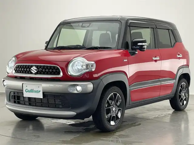 スズキ クロスビー HYBRID MZ 愛知県 2018(平30)年 5.2万km ファーベントレッド/スーパーブラックパール 純正８型ナビ　全方位カメラ　禁煙　Ｂｌｕｅｔｏｏｔｈ　フルセグＴＶ　シートヒーター　ＥＴＣ　セーフティサポート　衝突軽減　レーンキープ　ＬＥＤオートライト　パドルシフト　クルコン　ターボ搭載車　フォグ