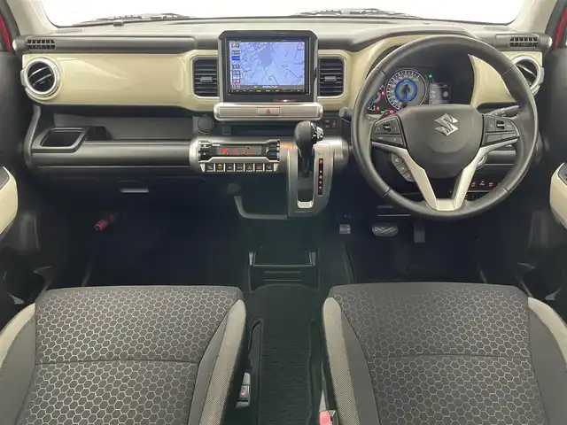 スズキ クロスビー HYBRID MZ 愛知県 2018(平30)年 5.2万km ファーベントレッド/スーパーブラックパール 純正８型ナビ　全方位カメラ　禁煙　Ｂｌｕｅｔｏｏｔｈ　フルセグＴＶ　シートヒーター　ＥＴＣ　セーフティサポート　衝突軽減　レーンキープ　ＬＥＤオートライト　パドルシフト　クルコン　ターボ搭載車　フォグ