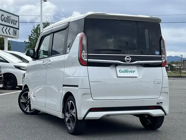 日産 ルークス HWS Gターボ アーバンクロム 奈良県 2021(令3)年 3万km ホワイトパール 純正9インチナビ（MM320D-L）/（フルセグ/BT/CD/DVD）/プロパイロット/レーダークルーズコントロール/全方位モニター/前後コーナーセンサー/衝突軽減システム/レーンキープアシスト/両側パワースライドドア/レザーシート/前席シートヒーター/後席サンシェード/ETC/前方ドライブレコーダー/純正15インチAW