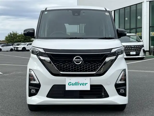 日産 ルークス HWS Gターボ アーバンクロム 奈良県 2021(令3)年 3万km ホワイトパール 純正9インチナビ（MM320D-L）/（フルセグ/BT/CD/DVD）/プロパイロット/レーダークルーズコントロール/全方位モニター/前後コーナーセンサー/衝突軽減システム/レーンキープアシスト/両側パワースライドドア/レザーシート/前席シートヒーター/後席サンシェード/ETC/前方ドライブレコーダー/純正15インチAW
