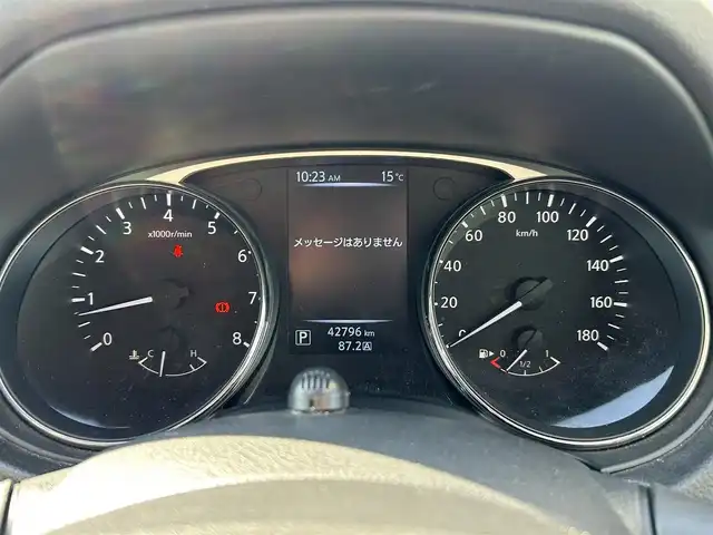 日産 エクストレイル 20X 和歌山県 2015(平27)年 4.3万km ダイヤモンドブラック 純正7インチナビ（MM115D-W)/バックカメラ/フルセグTV/横滑り防止/オートライト/ABS/前後ドラレコ/ETC/シートヒーター/LEDヘッドライト/レベライザー/ドアバイザー/純正17インチアルミ/純正フロアマット/電格ミラー/スマートキー