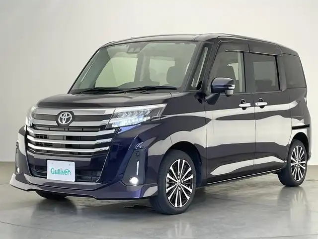 トヨタ ルーミー カスタムG－T 愛知県 2021(令3)年 3.1万km クールバイオレットクリスタルシャイン 純正９型ナビ　フルセグＴＶ　Ｂｌｕｅｔｏｏｔｈ　シートヒーター　追従クルコン　電動パーキングブレーキ　スマアシIII　衝突軽減　車線逸脱　ＬＥＤオートライト　コーナーセンサー　フォグランプ　ＥＴＣ　禁煙車