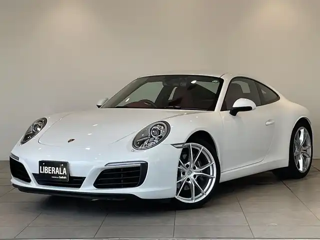 ポルシェ ９１１ カレラ 愛知県 2017(平29)年 4.8万km 白 レッドレザーインテリア（ボルドー）/シートヒーター　/純正ナビ　/Ｂｌｕｅｔｏｏｔｈ　/バックカメラ　/フルセグＴＶ　/ドライブレコーダー　/ＥＴＣ２．０　/オートエアコン　/電動格納ミラー/アイドリングストップ