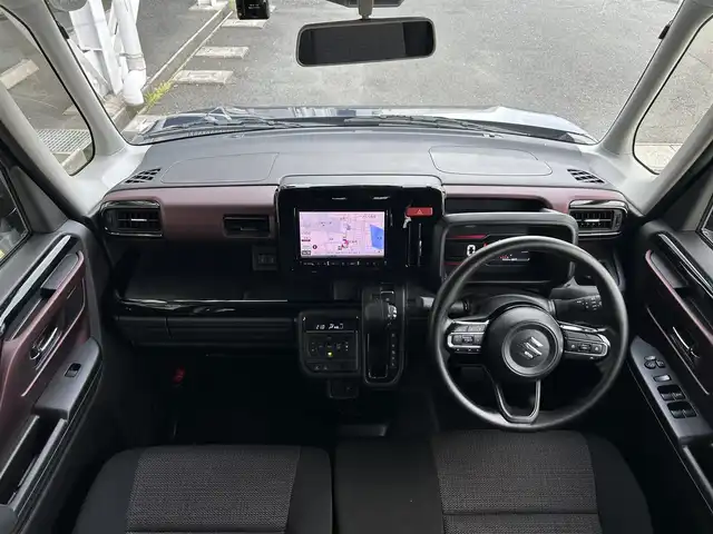 スズキ スペーシア カスタム HYBRID GS 静岡県 2024(令6)年 0.7万km インディゴブルーメタリック 8V型メモリナビ/FM/AM/追従機能付きクルーズコントロール/運転席シートヒーター/フォグランプ/ETC/前後ドライブレコーダー/フォグランプ/LEDヘッドライト/電動スライドドア/バックカメラ/スズキセーフティサポート/スマートキー/プッシュスタート/衝突軽減システム/革巻きステアリング/純正14インチアルミホイール