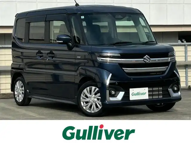 スズキ スペーシア カスタム HYBRID GS 静岡県 2024(令6)年 0.7万km インディゴブルーメタリック 8V型メモリナビ/FM/AM/追従機能付きクルーズコントロール/運転席シートヒーター/フォグランプ/ETC/前後ドライブレコーダー/フォグランプ/LEDヘッドライト/電動スライドドア/バックカメラ/スズキセーフティサポート/スマートキー/プッシュスタート/衝突軽減システム/革巻きステアリング/純正14インチアルミホイール