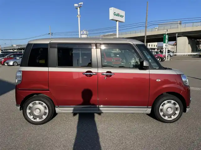 ダイハツ ムーヴ キャンバス X ブラックインテリア リミテッド SAⅢ 石川県 2019(平31)年 3.3万km スムースグレーマイカメタリック/ファイアークォーツレッドメタリック 2トーン 純正7型ナビ/フルセグTV/全方位カメラ/スマートアシスト/両側パワースライドドア/ABS/スマートキー/プッシュスタート/電動ミラー/オートライト