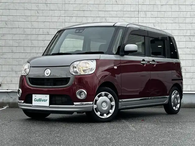 ダイハツ ムーヴ キャンバス X ブラックインテリア リミテッド SAⅢ 富山県 2019(平31)年 3.3万km スムースグレーマイカメタリック/ファイアークォーツレッドメタリック 2トーン 純正7型ナビ/フルセグTV/全方位カメラ/スマートアシスト/レーンキープアシスト/オートハイビーム/両側パワースライドドア/ABS/スマートキー/プッシュスタート/電動ミラー/オートライト