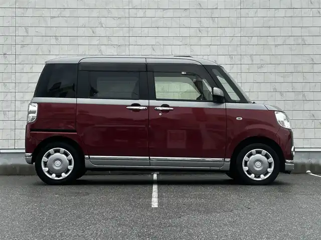 ダイハツ ムーヴ キャンバス X ブラックインテリア リミテッド SAⅢ 富山県 2019(平31)年 3.3万km スムースグレーマイカメタリック/ファイアークォーツレッドメタリック 2トーン 純正7型ナビ/フルセグTV/全方位カメラ/スマートアシスト/レーンキープアシスト/オートハイビーム/両側パワースライドドア/ABS/スマートキー/プッシュスタート/電動ミラー/オートライト