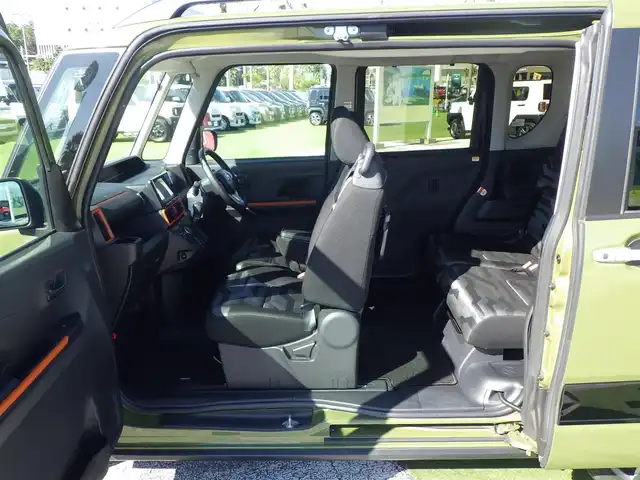 ダイハツ タント ファンクロスターボ 千葉県 2023(令5)年 5万km フォレストカーキメタリック 165/55R15/スマートアシストIII/エコアイドル/両側パワースライドドア/前席シートヒーター/社外メモリーナビ/地デジTV/【DVD/CD再生機能　Bluetooth接続】/バックカメラ/ドライブレコーダー（前後撮影）【ZDR-035】/ステアリングスイッチ/ETC/LEDヘッドライト/コーナーセンサー/純正15インチアルミホイル/サイド/カーテンエアバッグ/キーフリーシステム