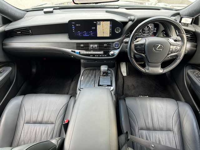 レクサス ＬＳ 500h バージョンL 茨城県 2021(令3)年 4.4万km グラファイトブラックガラスフレーク 純正ナビ/-(SD/TV/BT/AM/FM)/本革シート/衝突軽減システム/禁煙車/全方位カメラ/前後クリアランスソナー/ETC2.0/４WD/LEDヘッドライト/レーダークルーズコントロール/全席パワーシート/パドルシフト/プッシュスタート/前席シートヒーター・エアシート/ドライブレコーダー/純正19インチアルミホイール/純正19インチアルミホイールサマータイヤ積載/ブラインドスポットモニター/オートブレーキホールド/電動パーキングブレーキ/電動格納ミラー/アイドリングストップ