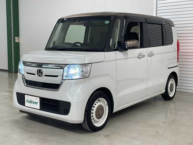 ホンダ Ｎ ＢＯＸ G･Lターボ Hセンシング カッパーブラウンスタイル 熊本県 2019(平31)年 7.6万km プラチナホワイトパール 純正ＳＤナビ/フルセグＴＶ／Ｂｌｕｅｔｏｏｔｈ/バックカメラ/ホンダセンシング/両側パワースライドドア/レーダークルーズコントロール/レーンキープアシスト/オートライト/パドルシフト/ＥＴＣ/スマートキー/プッシュスタート/ＬＥＤヘッドライト/横滑り防止装置