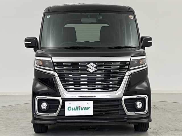 スズキ スペーシア カスタム HYBRID XS 宮城県 2018(平30)年 4.6万km ムーンライトバイオレットPM 社外8インチナビ/・フルセグTV/・BT.CD/DVD.SD/両側パワースライドドア/バックカメラ/ハーフレザー/シートヒーター（D）/LEDヘッドライト/LEDフォグ/ドライブレコーダー（Fのみ）/ETC/ステアリングスイッチ/純正AW/社外フロアマット/スマートキー×2