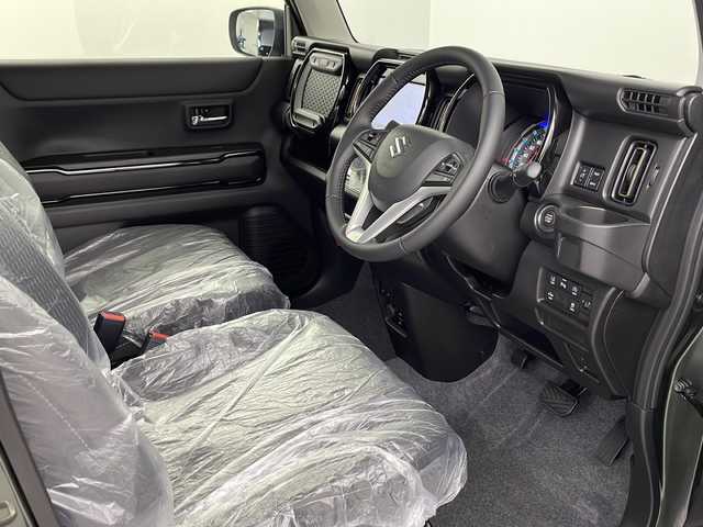 スズキ ハスラー HYBRID X 埼玉県 2025(令7)年 0.1千km クールカーキパールメタリック/ソフトベージュメタリック 届出済未使用車　/純正ナビ　/全方位カメラ　/前席シートヒーター　/レーダークルーズコントロール　/レーンキープアシスト　/衝突軽減システム　/純正１５インチアルミホイール　/ＬＥＤヘッドライト　/ＬＥＤフォグランプ/アイドリングストップ/スマートキー/前後コーナーセンサー