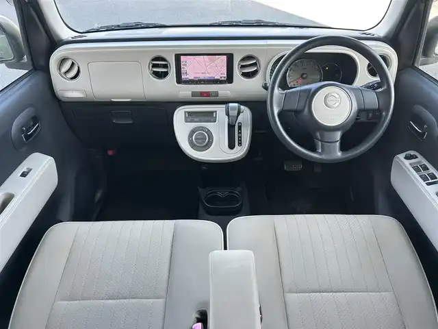 ダイハツ ミラ ココア プラスX 群馬県 2014(平26)年 5.9万km コットンアイボリー 社外ナビ(FM/AM/CD/SD)/TV/ETC/リモコンキー/純正ドアバイザー/フロアマット/純正ホイールキャップ/ウインカーミラー/アイドリングストップ/保証書/取扱説明書