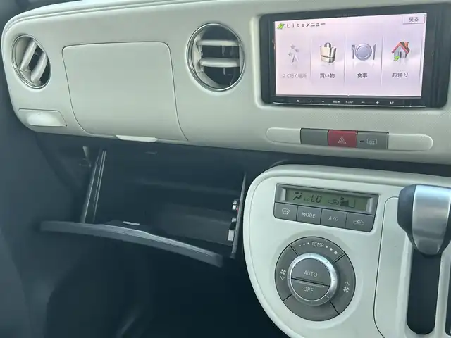 ダイハツ ミラ ココア プラスX 群馬県 2014(平26)年 5.9万km コットンアイボリー 社外ナビ(FM/AM/CD/SD)/TV/ETC/リモコンキー/純正ドアバイザー/フロアマット/純正ホイールキャップ/ウインカーミラー/アイドリングストップ/保証書/取扱説明書