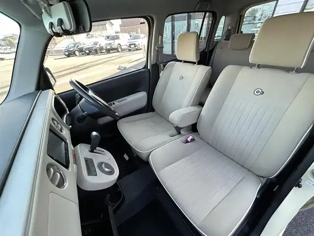 ダイハツ ミラ ココア プラスX 群馬県 2014(平26)年 5.9万km コットンアイボリー 社外ナビ(FM/AM/CD/SD)/TV/ETC/リモコンキー/純正ドアバイザー/フロアマット/純正ホイールキャップ/ウインカーミラー/アイドリングストップ/保証書/取扱説明書