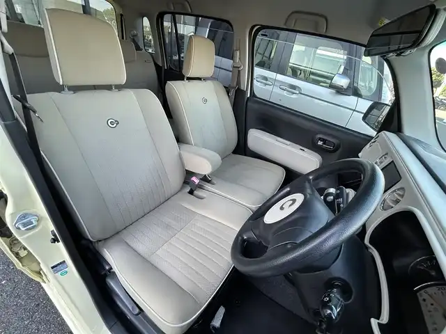 ダイハツ ミラ ココア プラスX 群馬県 2014(平26)年 5.9万km コットンアイボリー 社外ナビ(FM/AM/CD/SD)/TV/ETC/リモコンキー/純正ドアバイザー/フロアマット/純正ホイールキャップ/ウインカーミラー/アイドリングストップ/保証書/取扱説明書