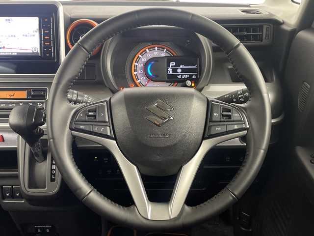 スズキ スペーシア ギア HYBRID XZ 埼玉県 2020(令2)年 4.7万km デニムブルー ガンメタリック 2トーン 純正ナビ　/　（TV/CD/DVD/BT/USB）/ドライブレコーダー/ビルトインＥＴＣ　/前席シートヒーター　/コーナーセンサー　/両側電動スライドドア　/レーダークルーズコントロール　/レーンキープアシスト　/革巻きハンドル　/ＬＥＤヘッドライト　/フォグランプ/ウインカーミラー/ルーフレール　/ドアバイザー