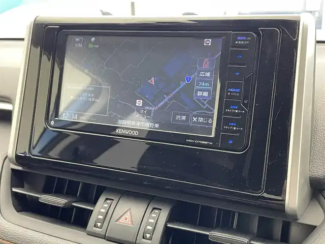 トヨタ ＲＡＶ４ アドベンチャー 滋賀県 2019(令1)年 3.7万km シアンM 社外7インチナビ/【Bluetooth/CD/DVD/フルセグTV/USB】/レーダークルーズコントロール/クリアランスソナー/ETC/D席パワーシート/電動パーキングブレーキ/オートブレーキホールド/前後ドライブレコーダー/プッシュスタート/スマートキー/ステアリングリモコン