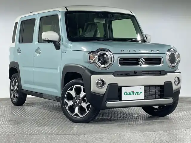 スズキ ハスラー HYBRID X 神奈川県 2025(令7)年 0.1千km オフブルーメタリック/ソフトベージュメタリック 届出済未使用車/スズキセーフティサポート/・デュアルセンサーブレーキサポート/・誤発進抑制機能/・車線逸脱警報機能/・先行車発進お知らせ機能/・標識認識機能/・ハイビームアシスト/純正9型ディスプレイオーディオ/・ナビ/BT/フルセグTV/USB/AppleCarPlay/AndroidAuto/CD/DVD/全方位モニター/シートヒーター(D/N)/アイドリングストップ機能/コーナーセンサー/アダプティブクルーズコントロール/革巻きステアリング/ステアリングスイッチ/ヘッドライトレベライザー/スマートキー/スペアキー(1本)/プッシュスタートボタン/LEDヘッドライト/フォグランプ/電動格納ミラー/ウィンカーミラー/SOSコール/シートリフター/純正15インチアルミホイール
