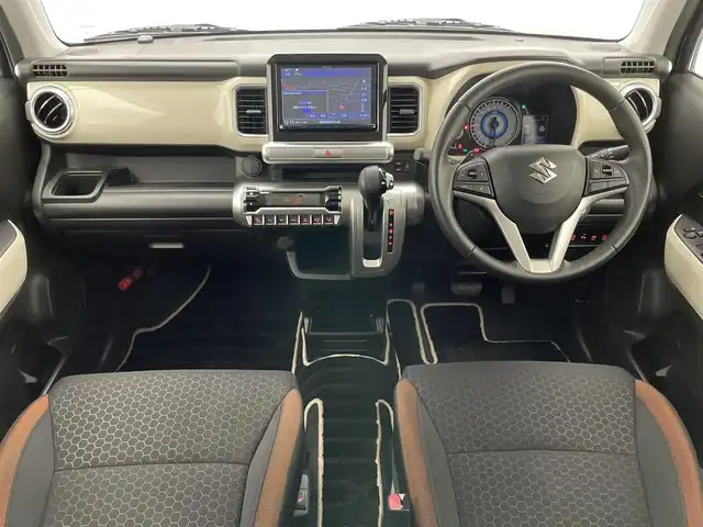 スズキ クロスビー HYBRID MZ 愛知県 2019(平31)年 3.6万km スーパーブラックパール 3トーンコーディネート 純正８型ナビ　シートヒーター　禁煙車　フルセグＴＶ　Ｂｌｕｅｔｏｏｔｈ　ＵＳＢ端子　ＥＴＣ　クルコン　デュアルセンサーブレーキ　衝突軽減　車線逸脱　パーキングセンサー　ＬＥＤオートライト　パドルシフト